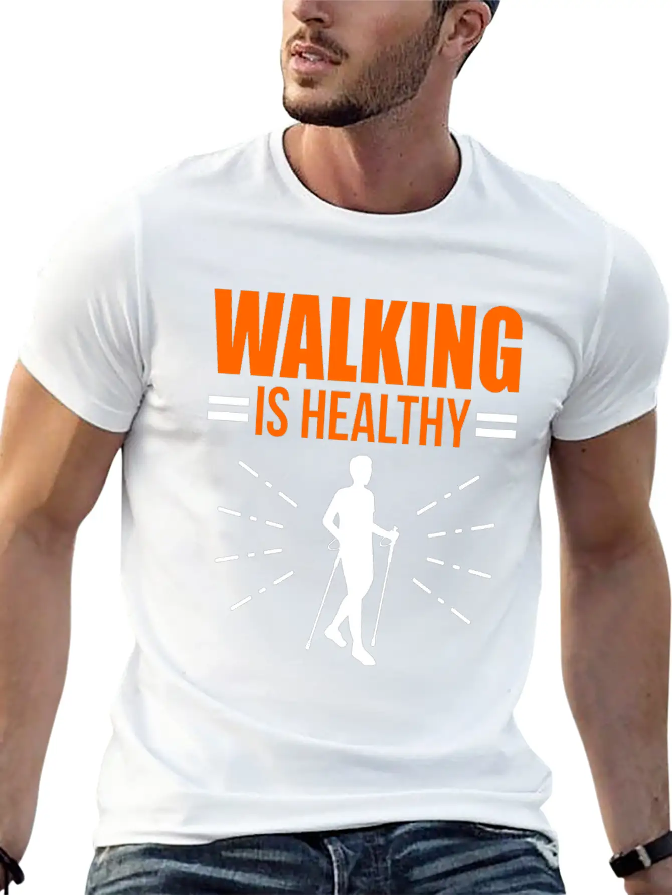 Walking Exercise Healthy Qoute Gift Timeless Short Sleeve Tee – Comfy And Minimalist Design