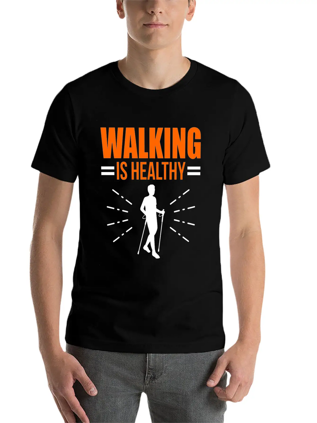 Walking Exercise Healthy Qoute Gift Timeless Short Sleeve Tee – Comfy And Minimalist Design