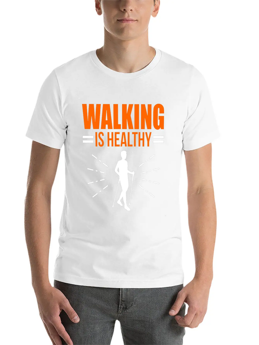 Walking Exercise Healthy Qoute Gift Timeless Short Sleeve Tee – Comfy And Minimalist Design