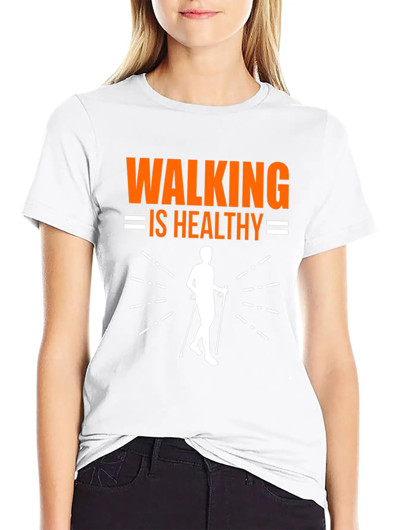 Walking Exercise Healthy Qoute Gift Timeless Short Sleeve Tee – Comfy And Minimalist Design