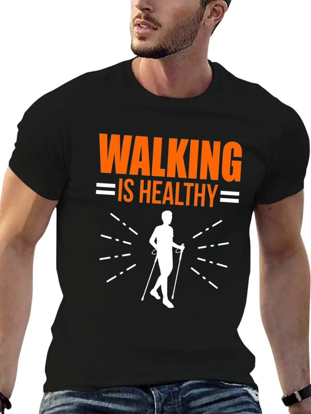 Walking Exercise Healthy Qoute Gift Timeless Short Sleeve Tee – Comfy And Minimalist Design
