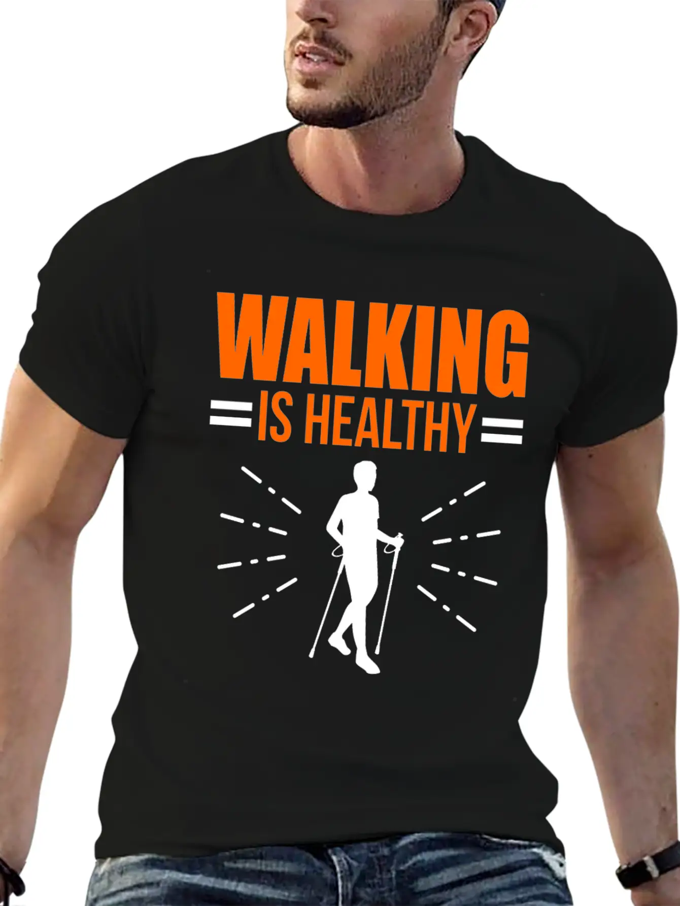 Walking Exercise Healthy Qoute Gift Timeless Short Sleeve Tee – Comfy And Minimalist Design