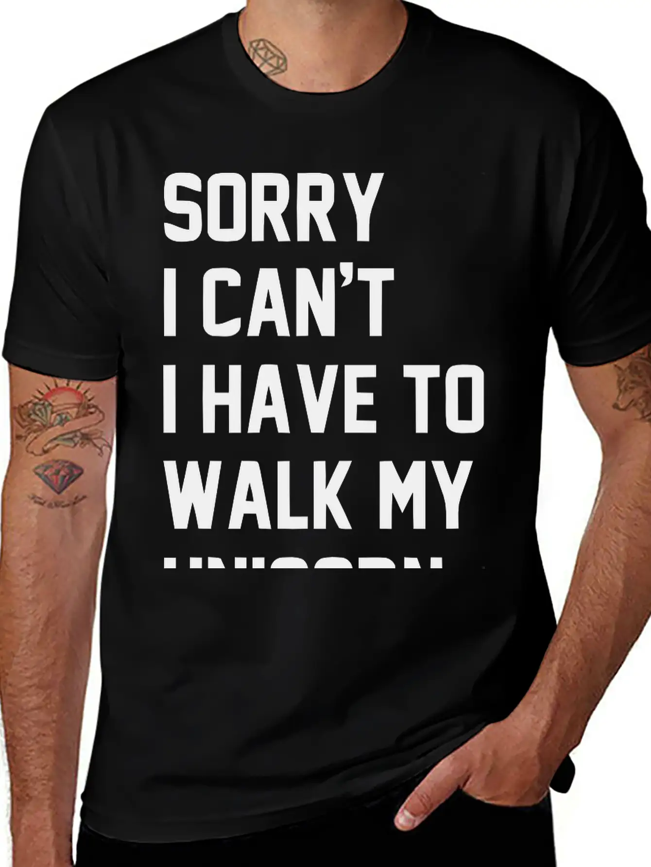 Walkmyunicorn_1c Unisex Casual T-Shirt – Clean Design For Daily Comfort