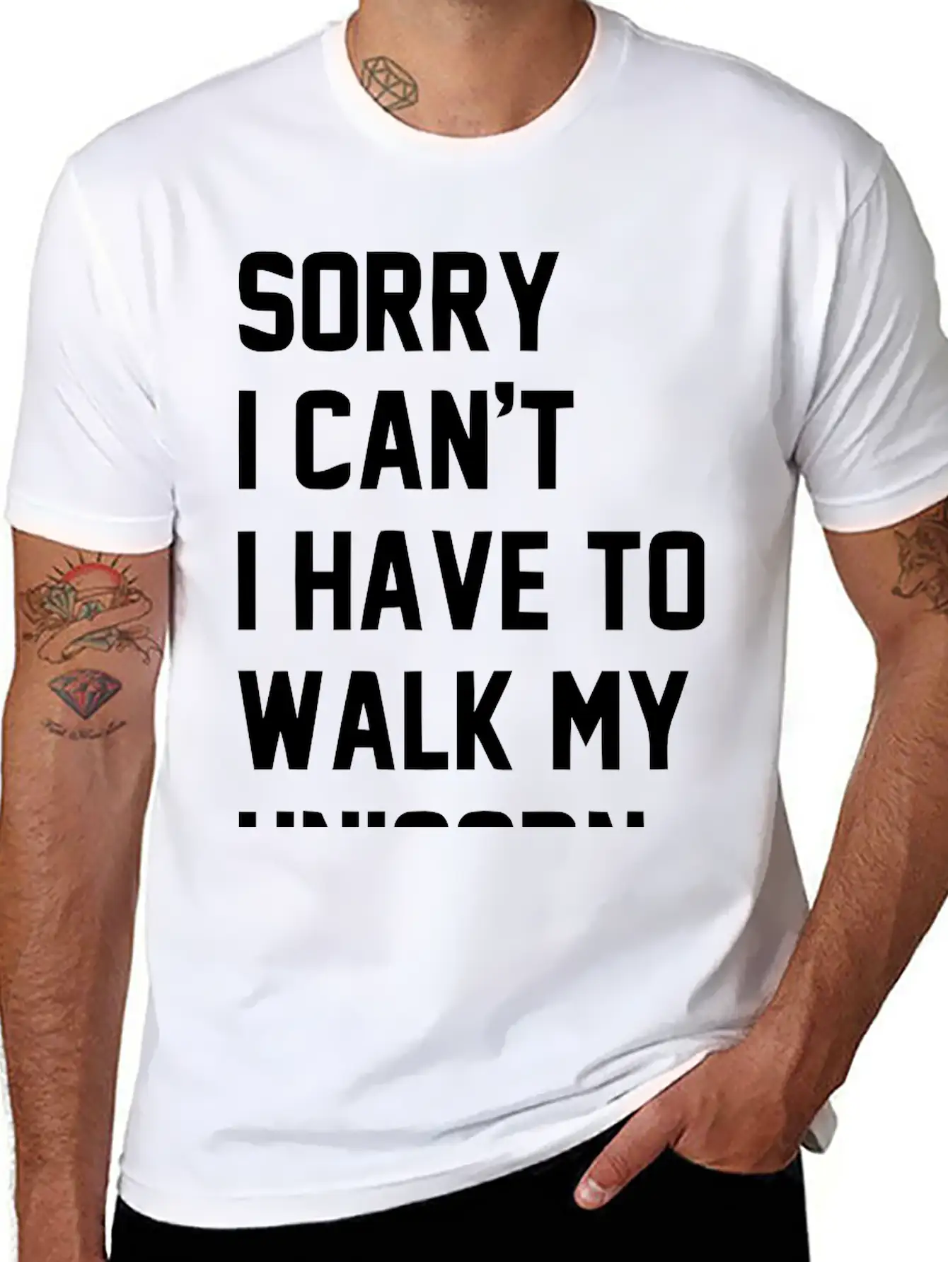 Walkmyunicorn_1c Unisex Casual T-Shirt – Clean Design For Daily Comfort