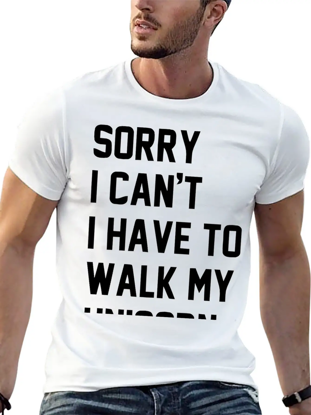 Walkmyunicorn_1c Unisex Casual T-Shirt – Clean Design For Daily Comfort