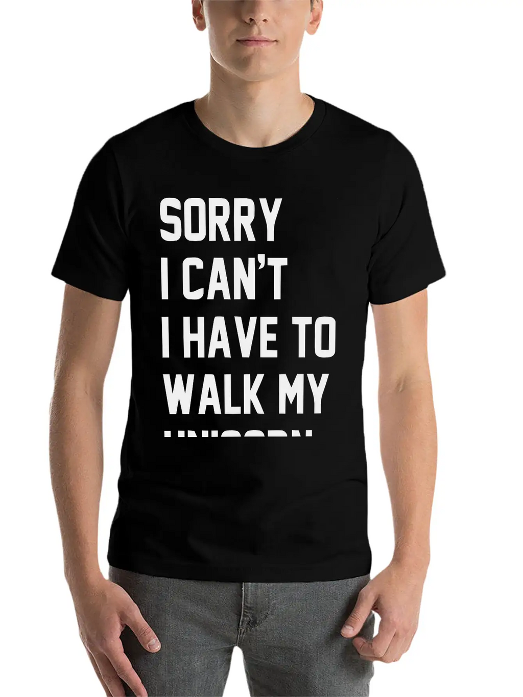 Walkmyunicorn_1c Unisex Casual T-Shirt – Clean Design For Daily Comfort