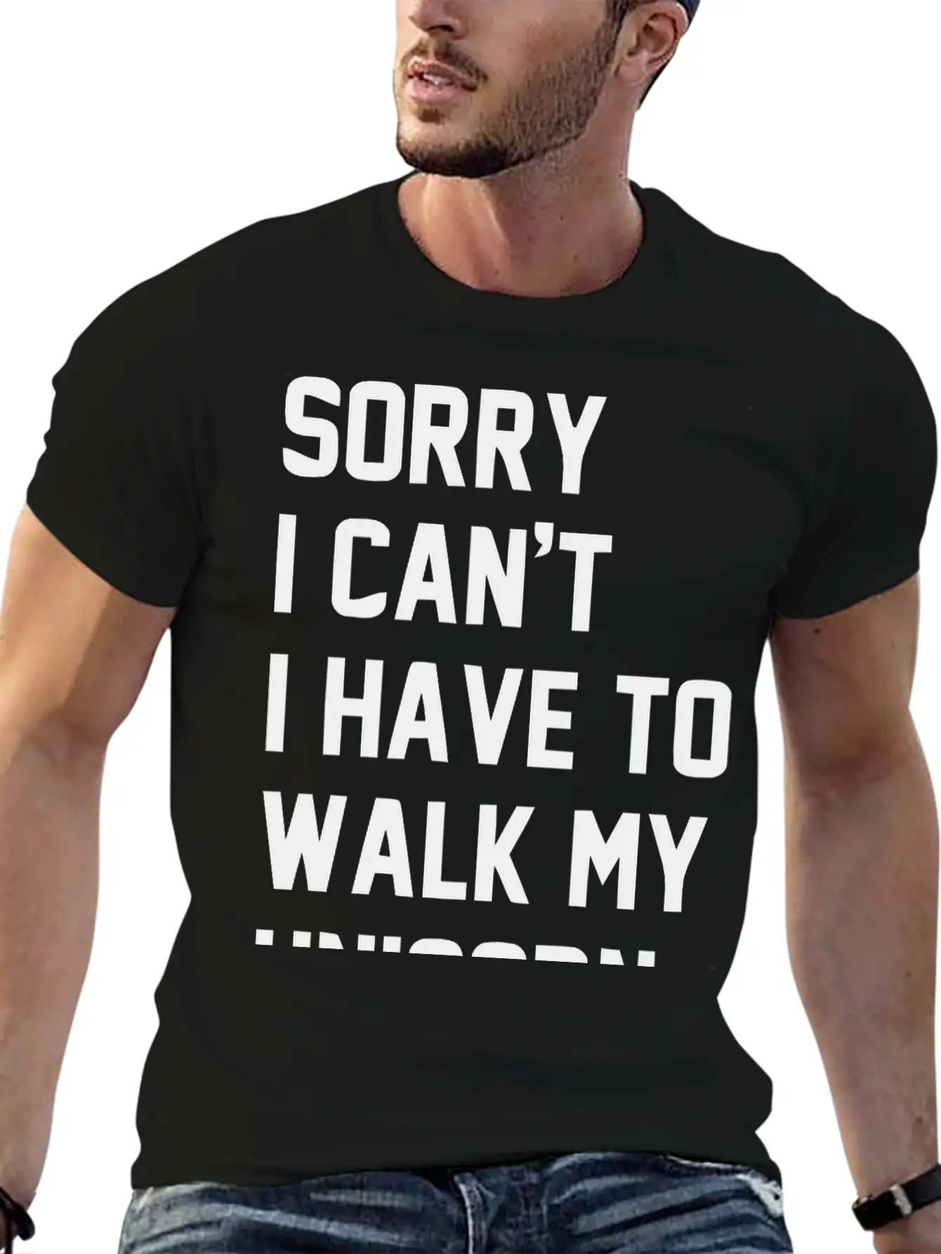 Walkmyunicorn_1c Unisex Casual T-Shirt – Clean Design For Daily Comfort