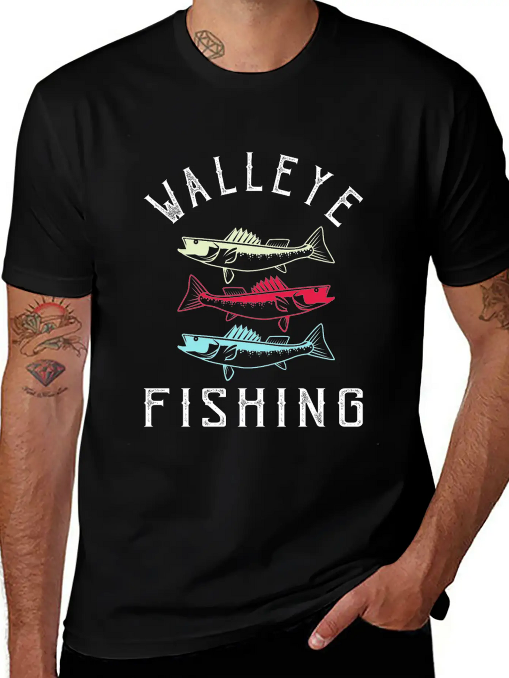 Walleye Fishing, Fish Essential Cotton Tee For Daily Outfits – Unisex Style