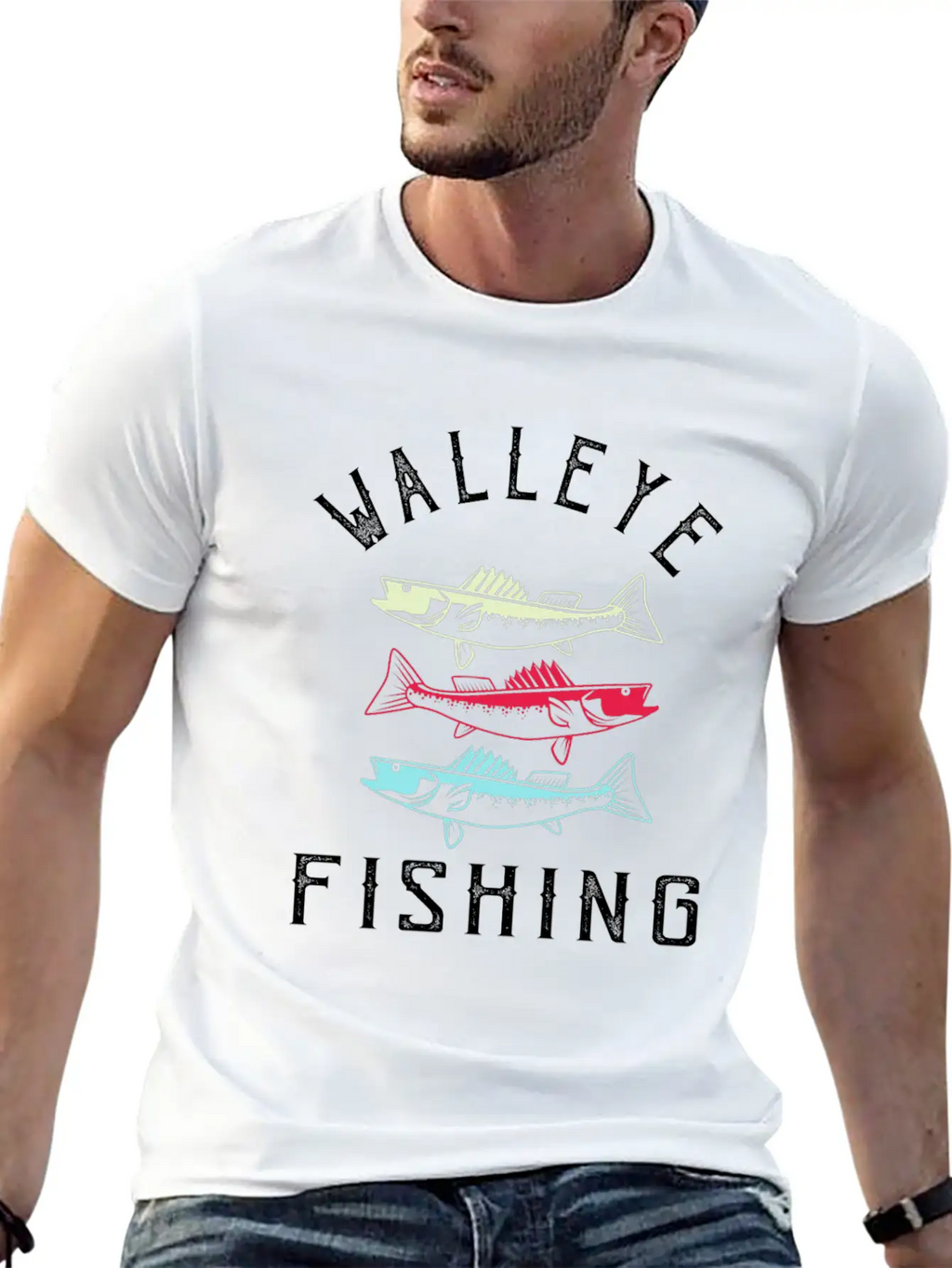 Walleye Fishing, Fish Essential Cotton Tee For Daily Outfits – Unisex Style