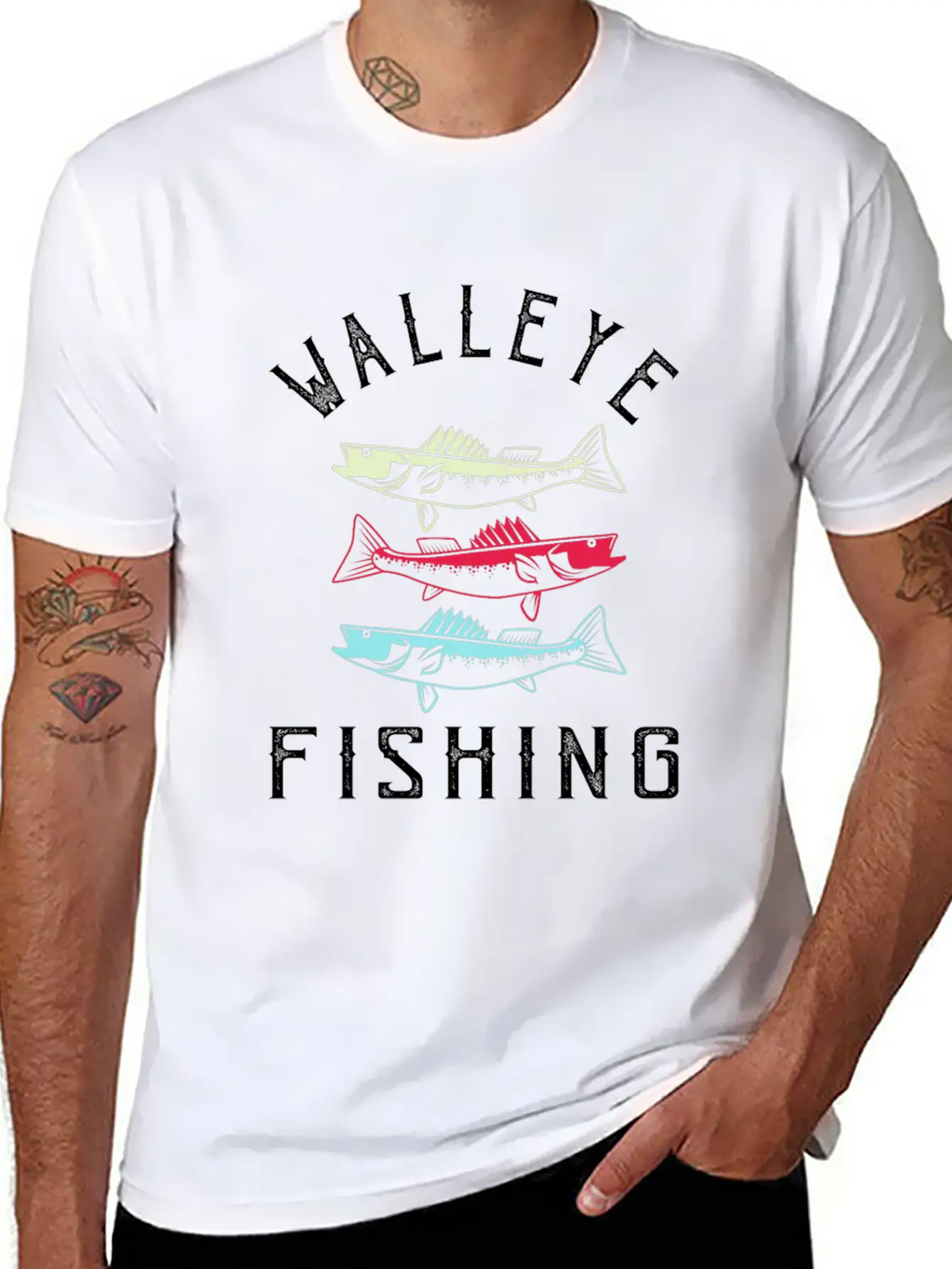 Walleye Fishing, Fish Essential Cotton Tee For Daily Outfits – Unisex Style