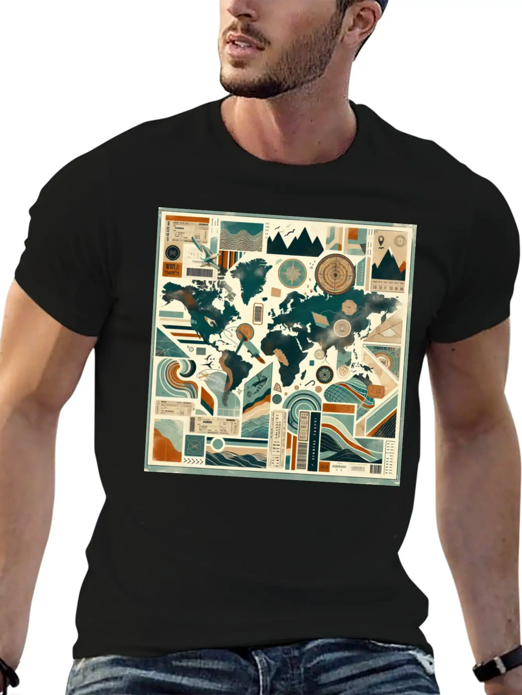 Wanderlust Layers Classic Cotton Tee – Unisex Comfort For Any Season