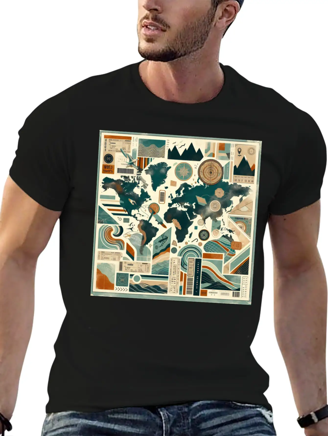 Wanderlust Layers Classic Cotton Tee – Unisex Comfort For Any Season