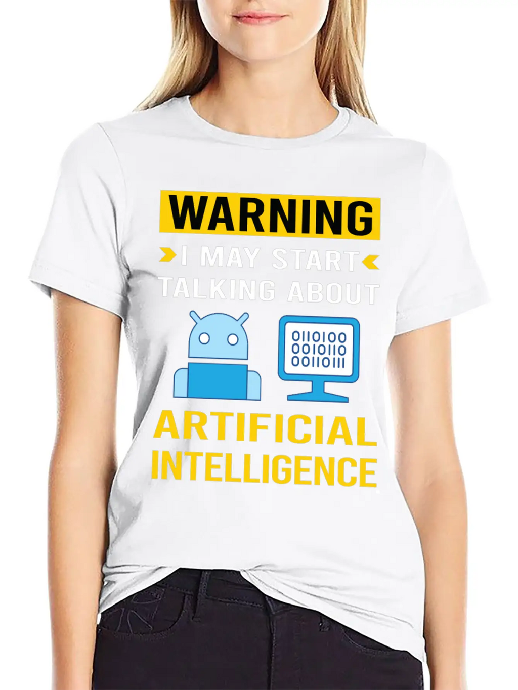 Warning Artificial Intelligence AI Classic Cotton Tee – Unisex Comfort For Any Season
