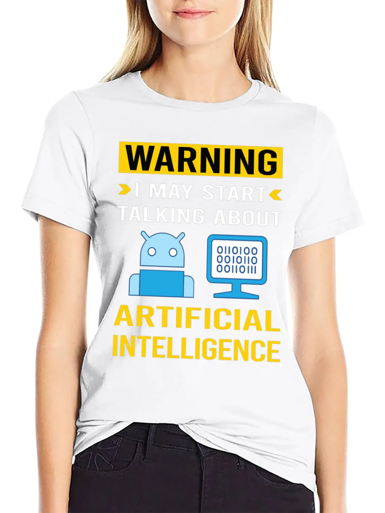 Warning Artificial Intelligence AI Classic Cotton Tee – Unisex Comfort For Any Season
