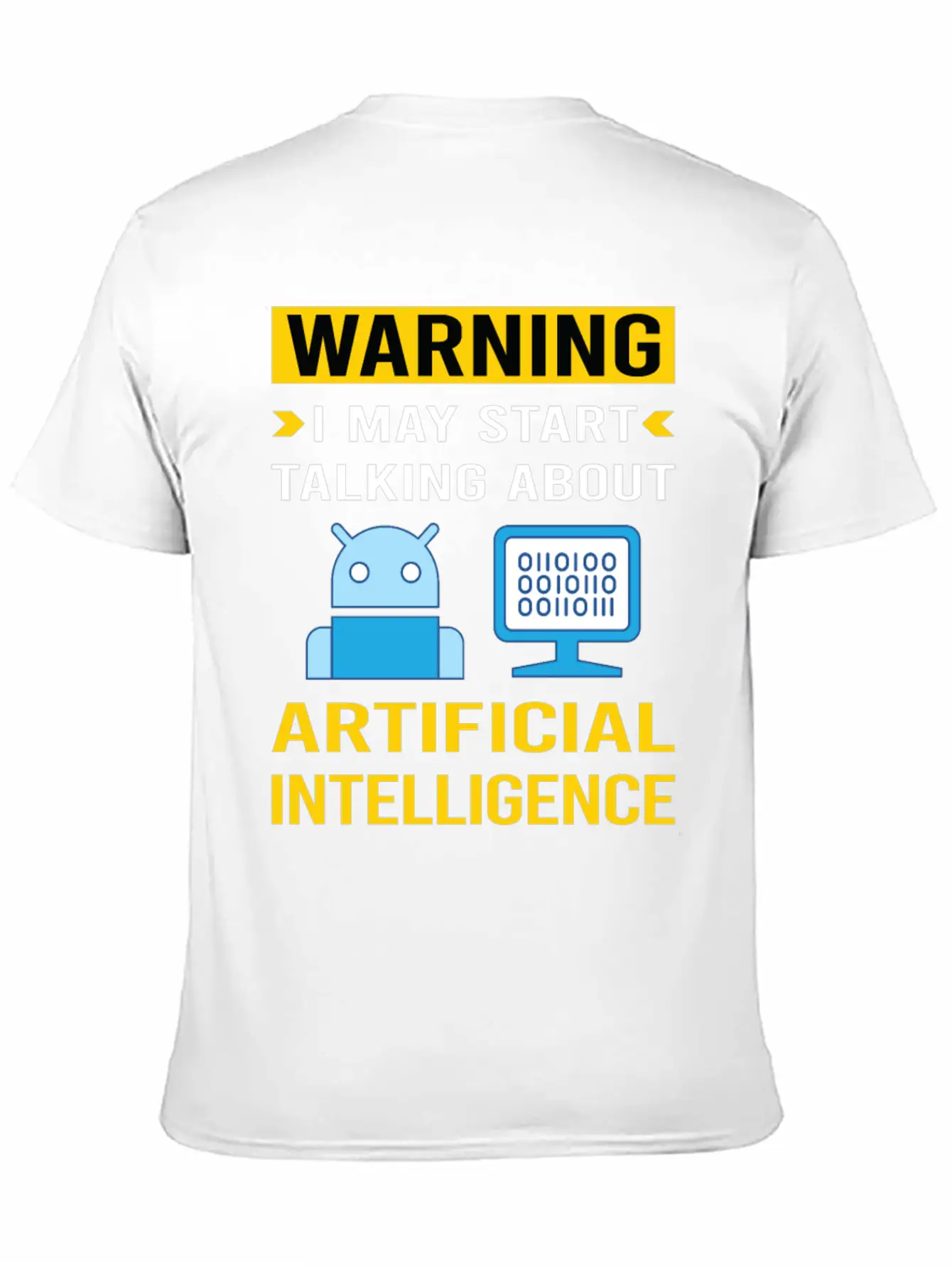 Warning Artificial Intelligence AI Classic Cotton Tee – Unisex Comfort For Any Season