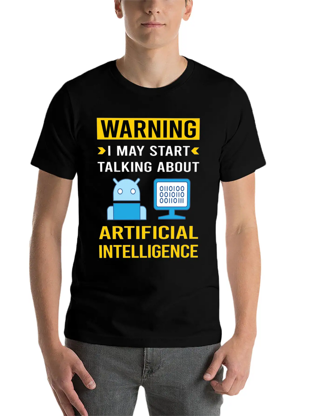 Warning Artificial Intelligence AI Classic Cotton Tee – Unisex Comfort For Any Season