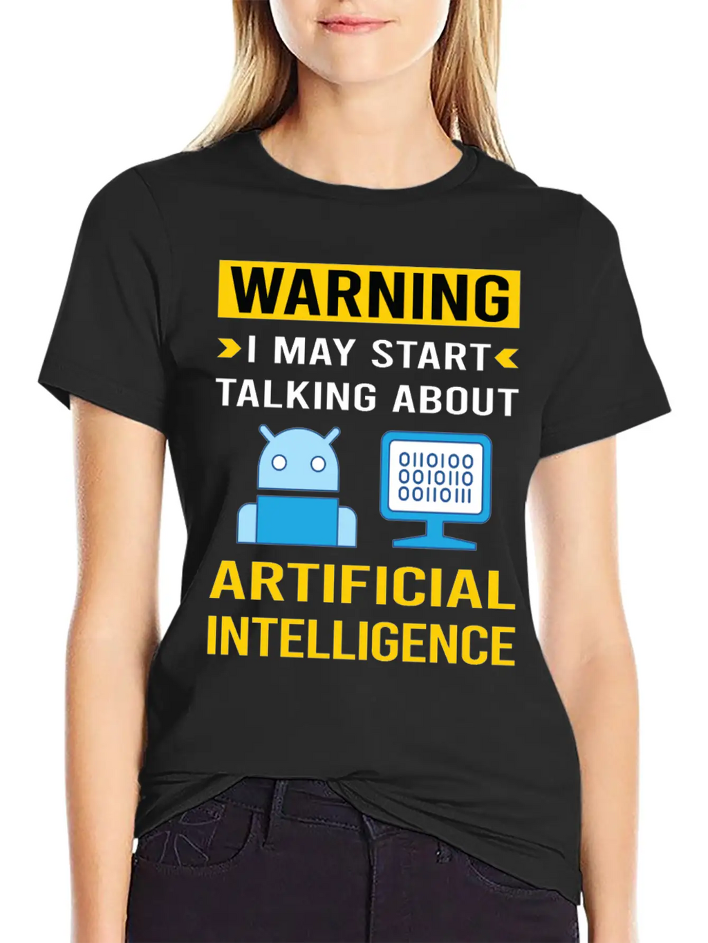 Warning Artificial Intelligence AI Classic Cotton Tee – Unisex Comfort For Any Season