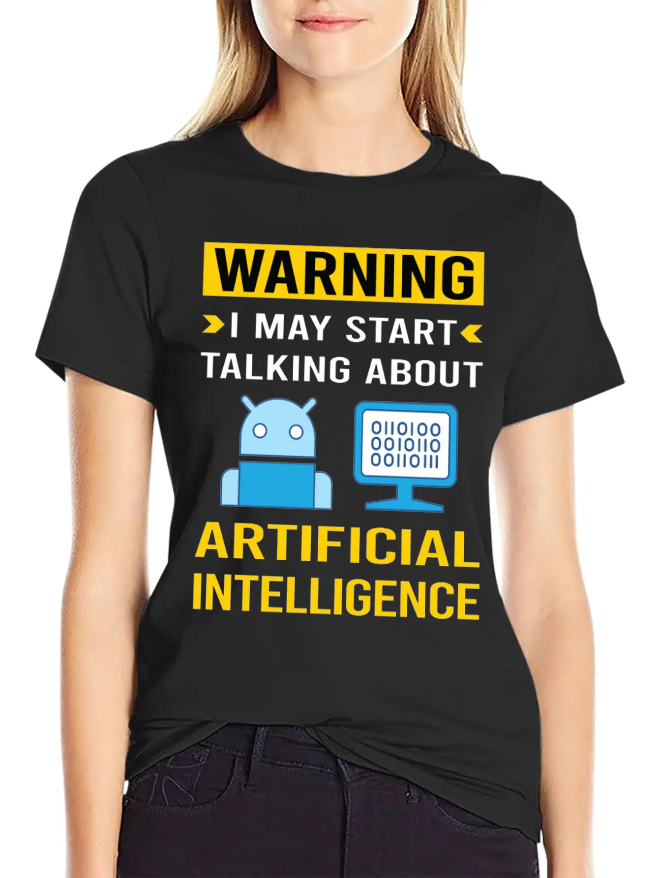 Warning Artificial Intelligence AI Classic Cotton Tee – Unisex Comfort For Any Season