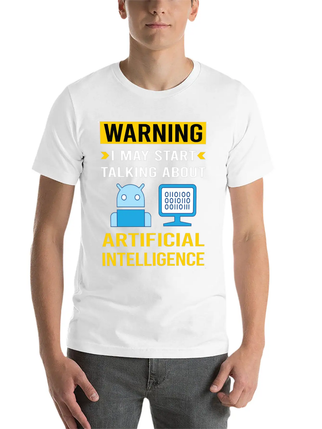 Warning Artificial Intelligence AI Classic Cotton Tee – Unisex Comfort For Any Season