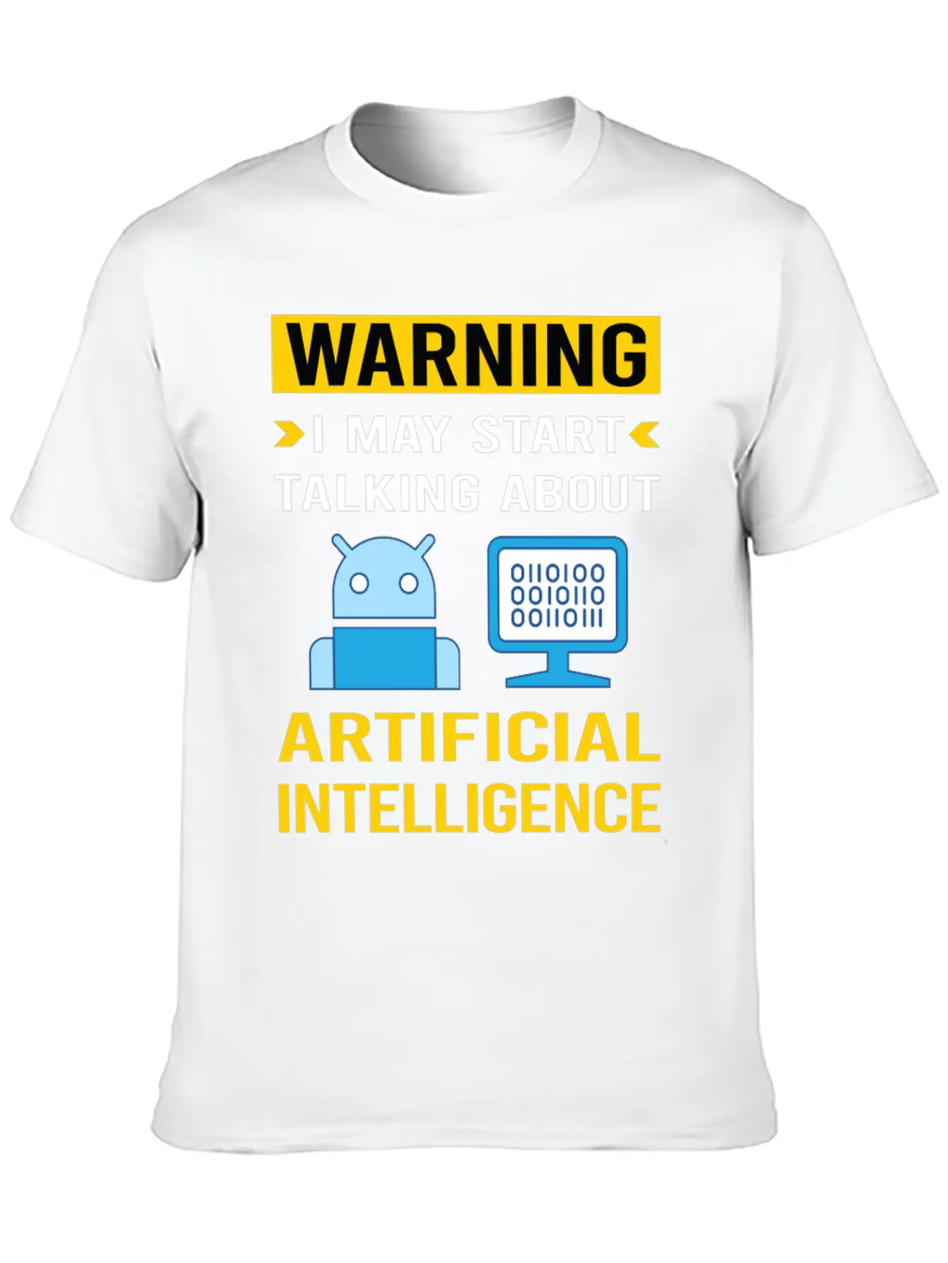 Warning Artificial Intelligence AI Classic Cotton Tee – Unisex Comfort For Any Season