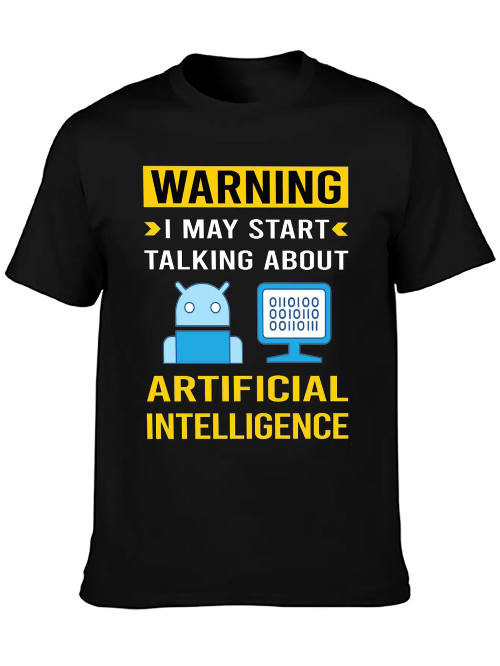 Warning Artificial Intelligence AI Classic Cotton Tee – Unisex Comfort For Any Season