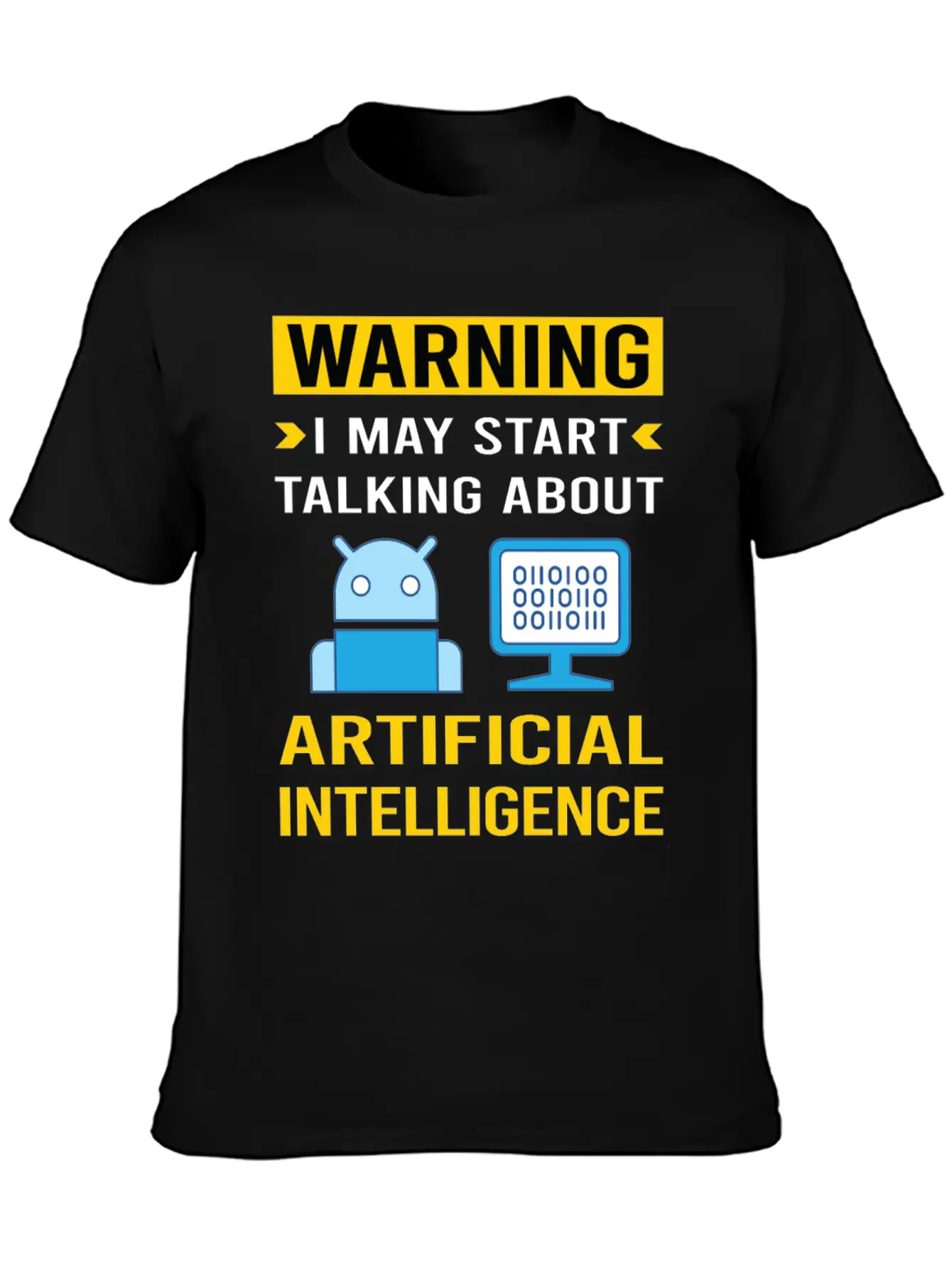 Warning Artificial Intelligence AI Classic Cotton Tee – Unisex Comfort For Any Season