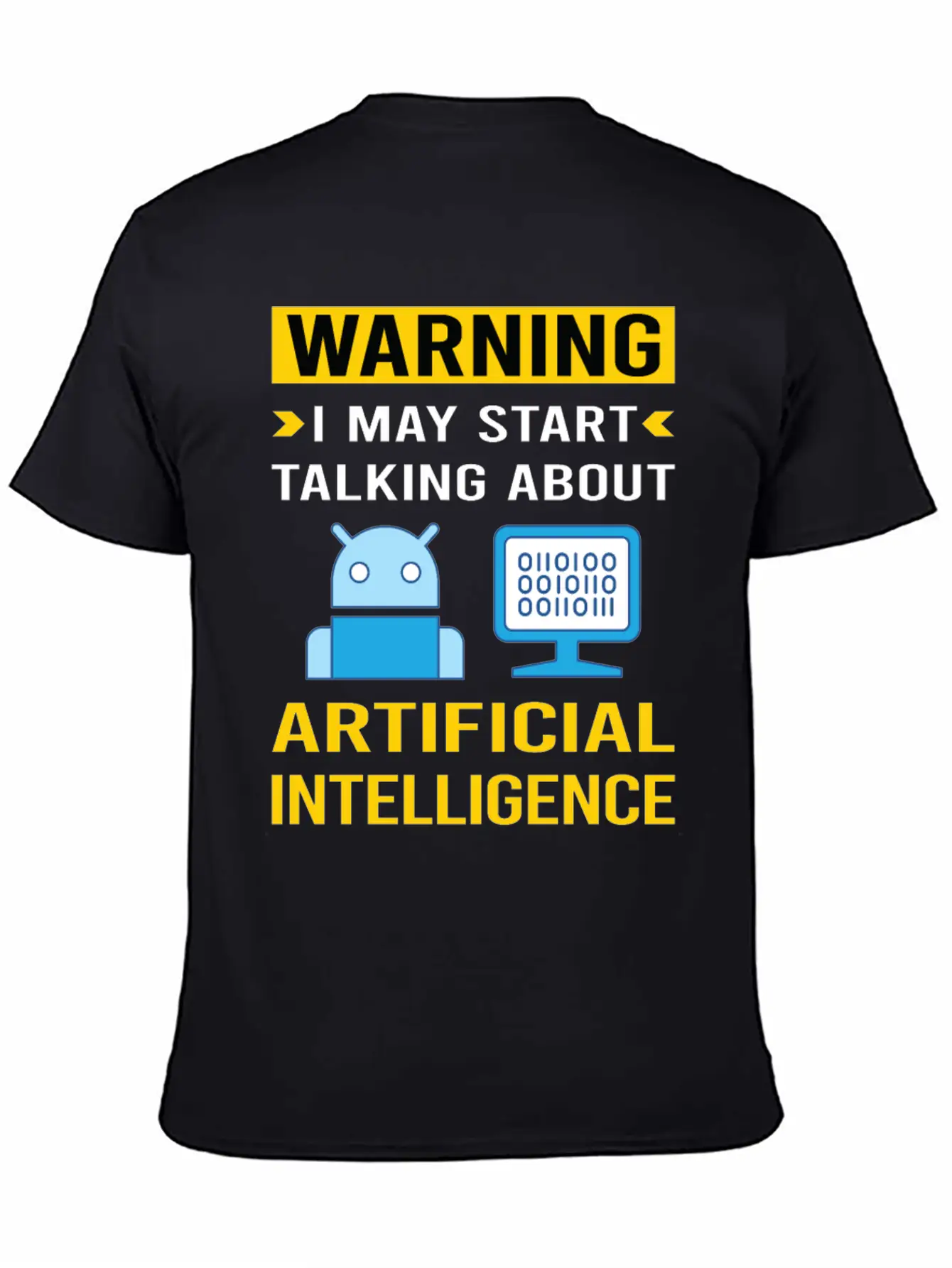 Warning Artificial Intelligence AI Classic Cotton Tee – Unisex Comfort For Any Season