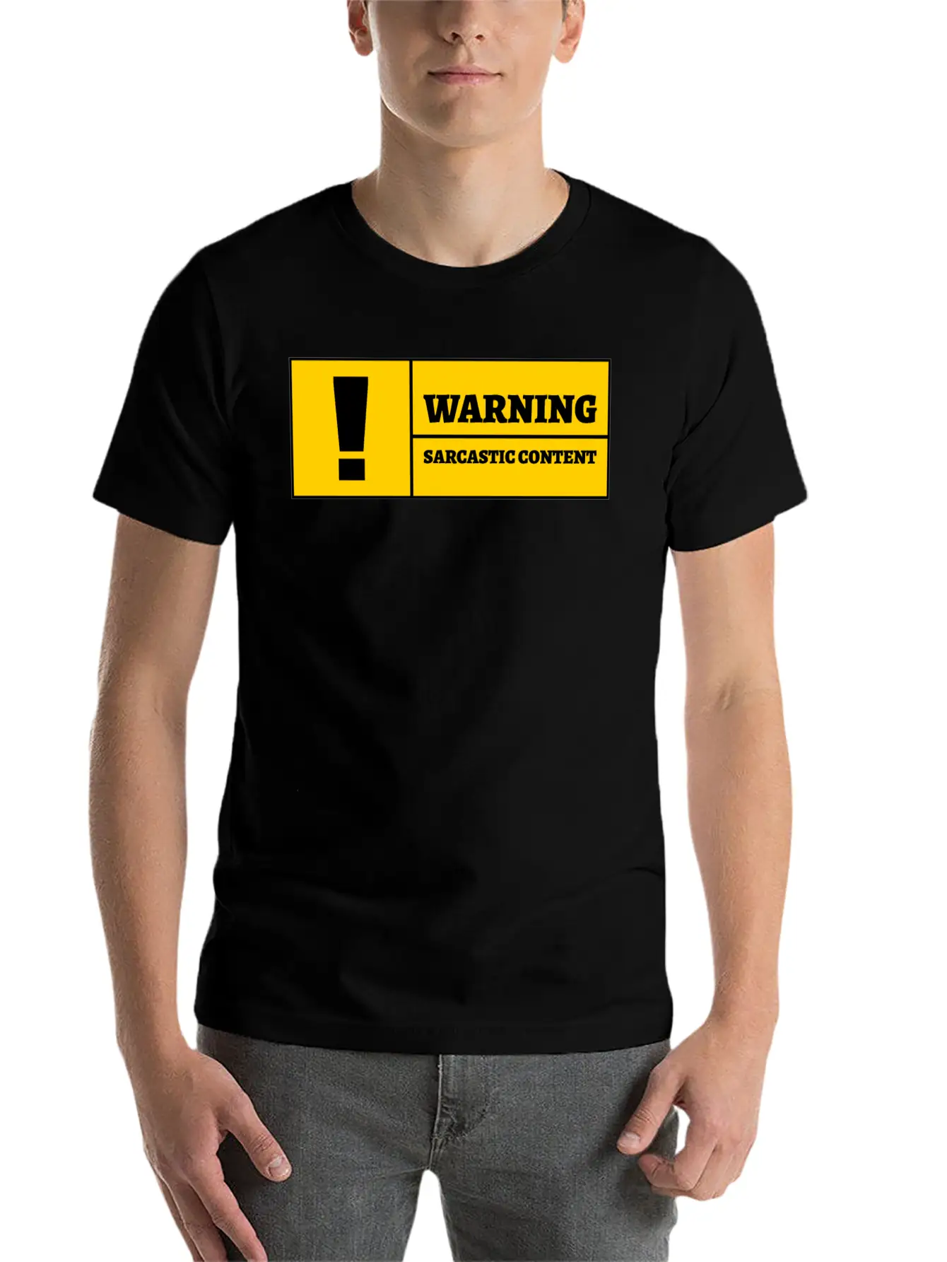 Warning Sarcastic Content Funny Sarcastic Quote Essential Cotton Tee For Daily Outfits – Unisex Style