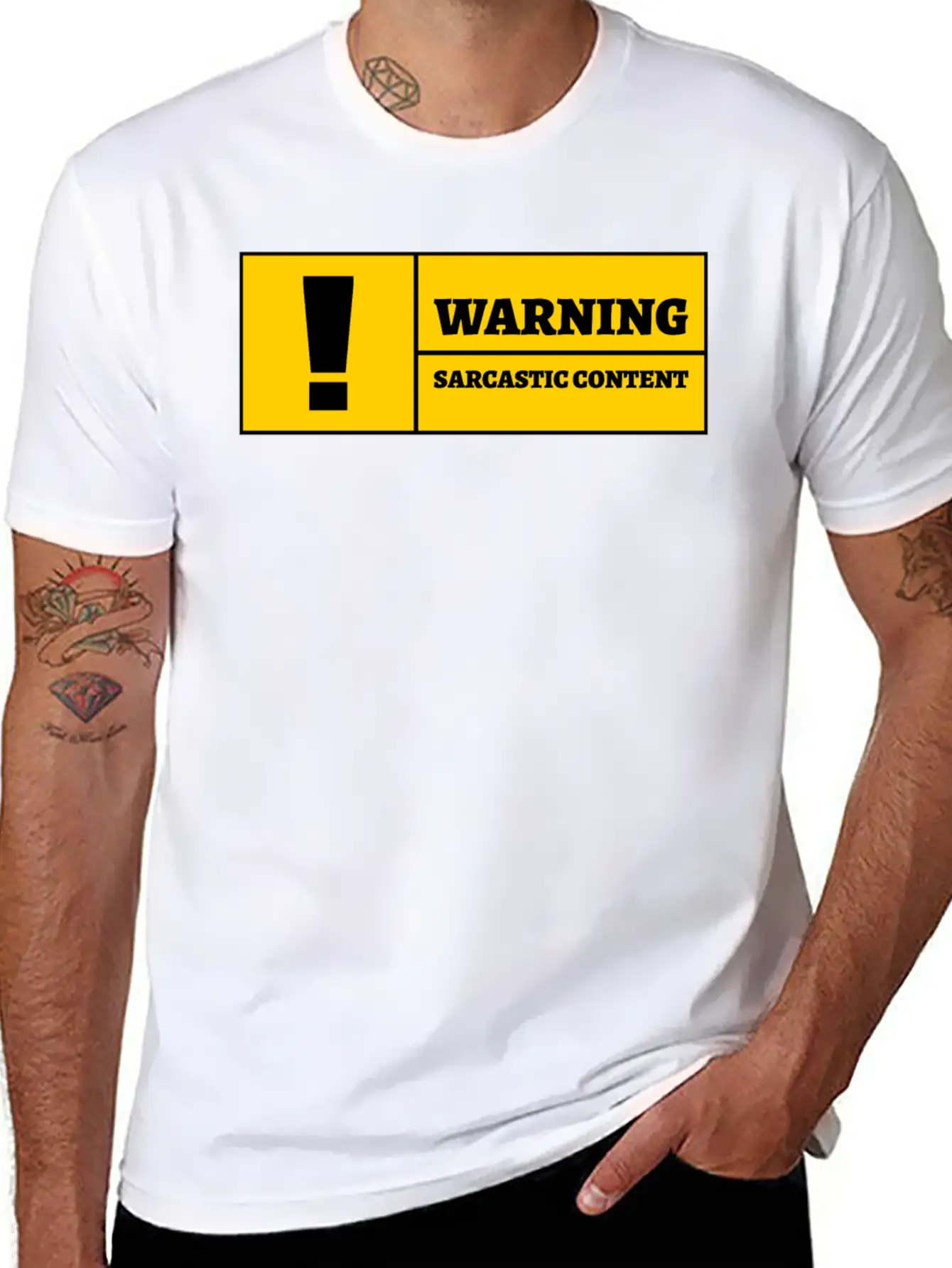 Warning Sarcastic Content Funny Sarcastic Quote Essential Cotton Tee For Daily Outfits – Unisex Style
