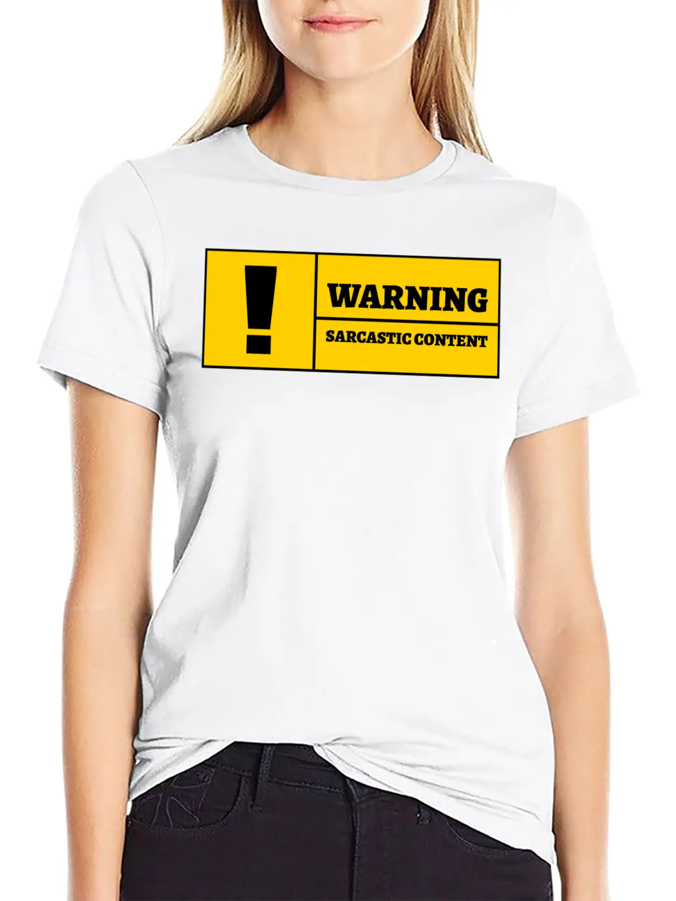 Warning Sarcastic Content Funny Sarcastic Quote Essential Cotton Tee For Daily Outfits – Unisex Style