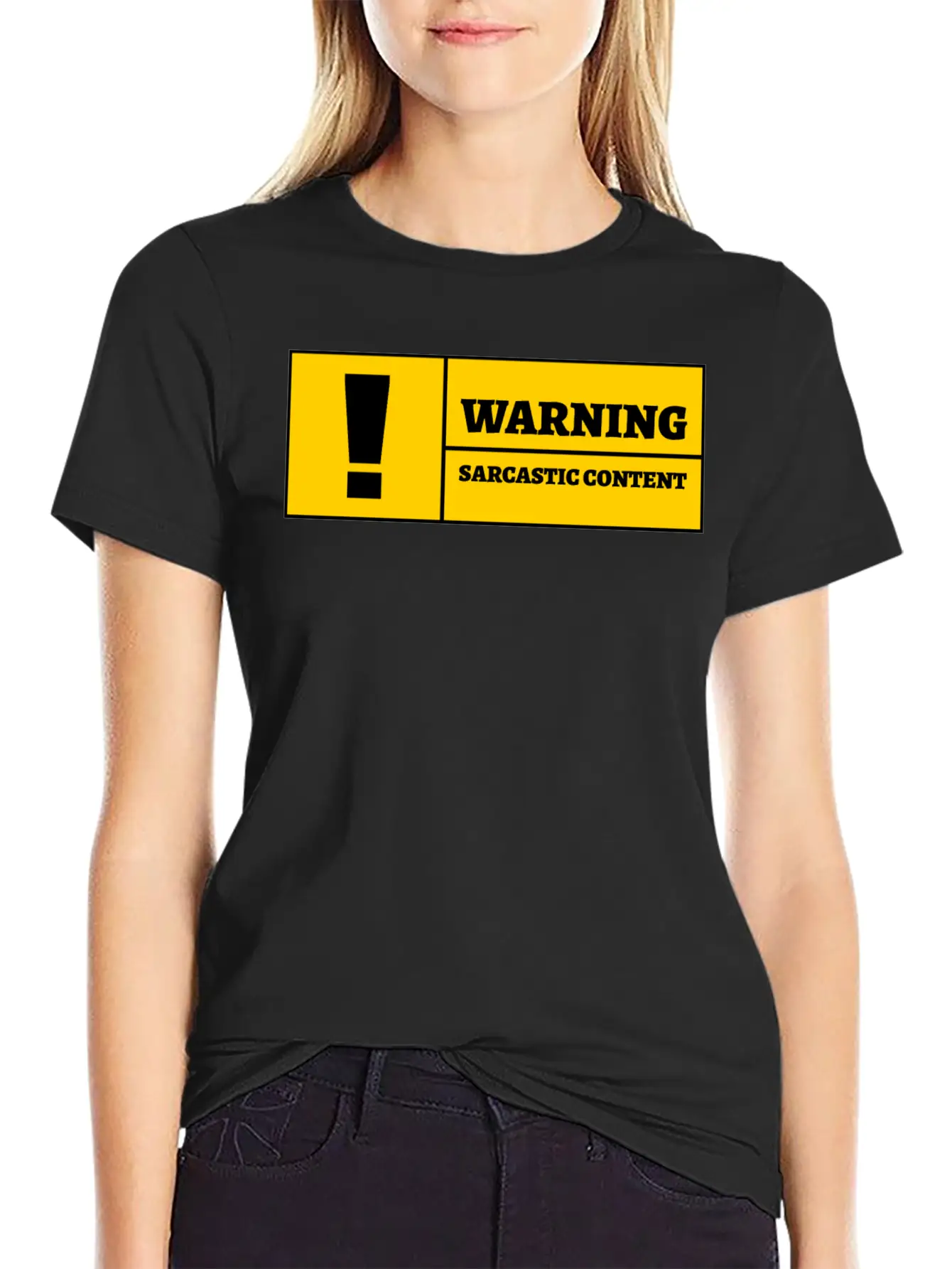 Warning Sarcastic Content Funny Sarcastic Quote Essential Cotton Tee For Daily Outfits – Unisex Style