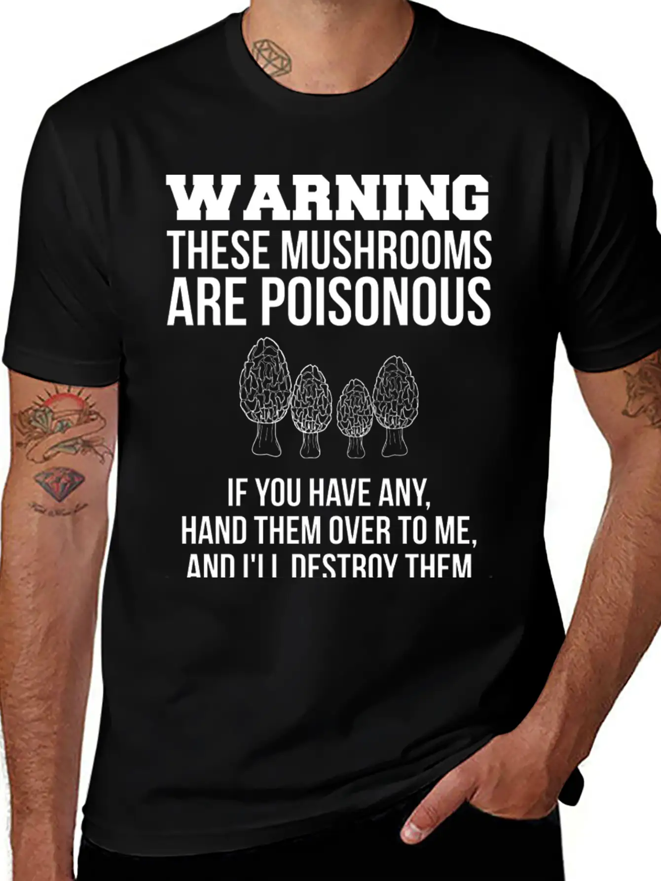 Warning These Mushrooms Are Poisonous Mushroom Unisex Casual T-Shirt – Clean Design For Daily Comfort