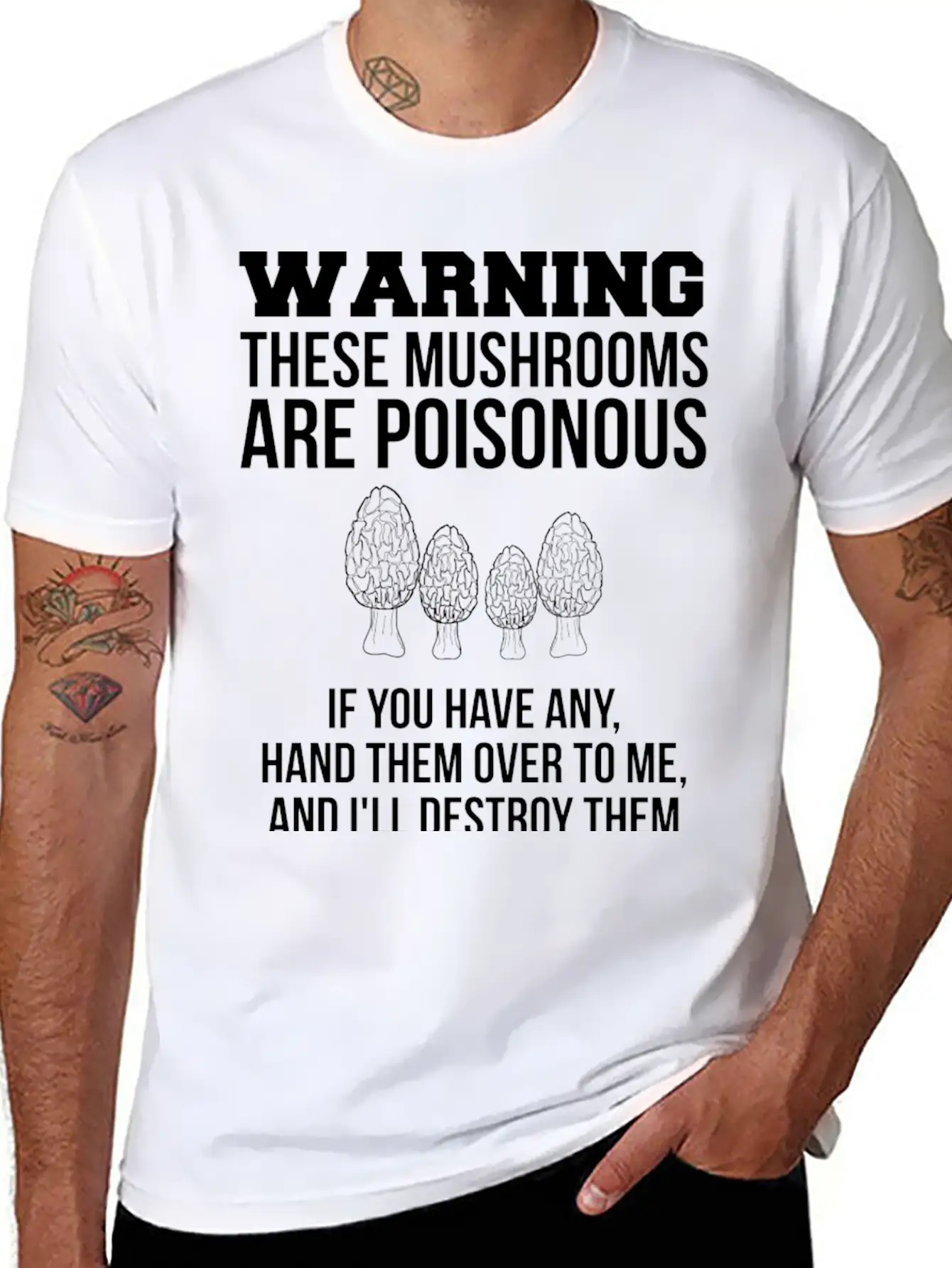 Warning These Mushrooms Are Poisonous Mushroom Unisex Casual T-Shirt – Clean Design For Daily Comfort