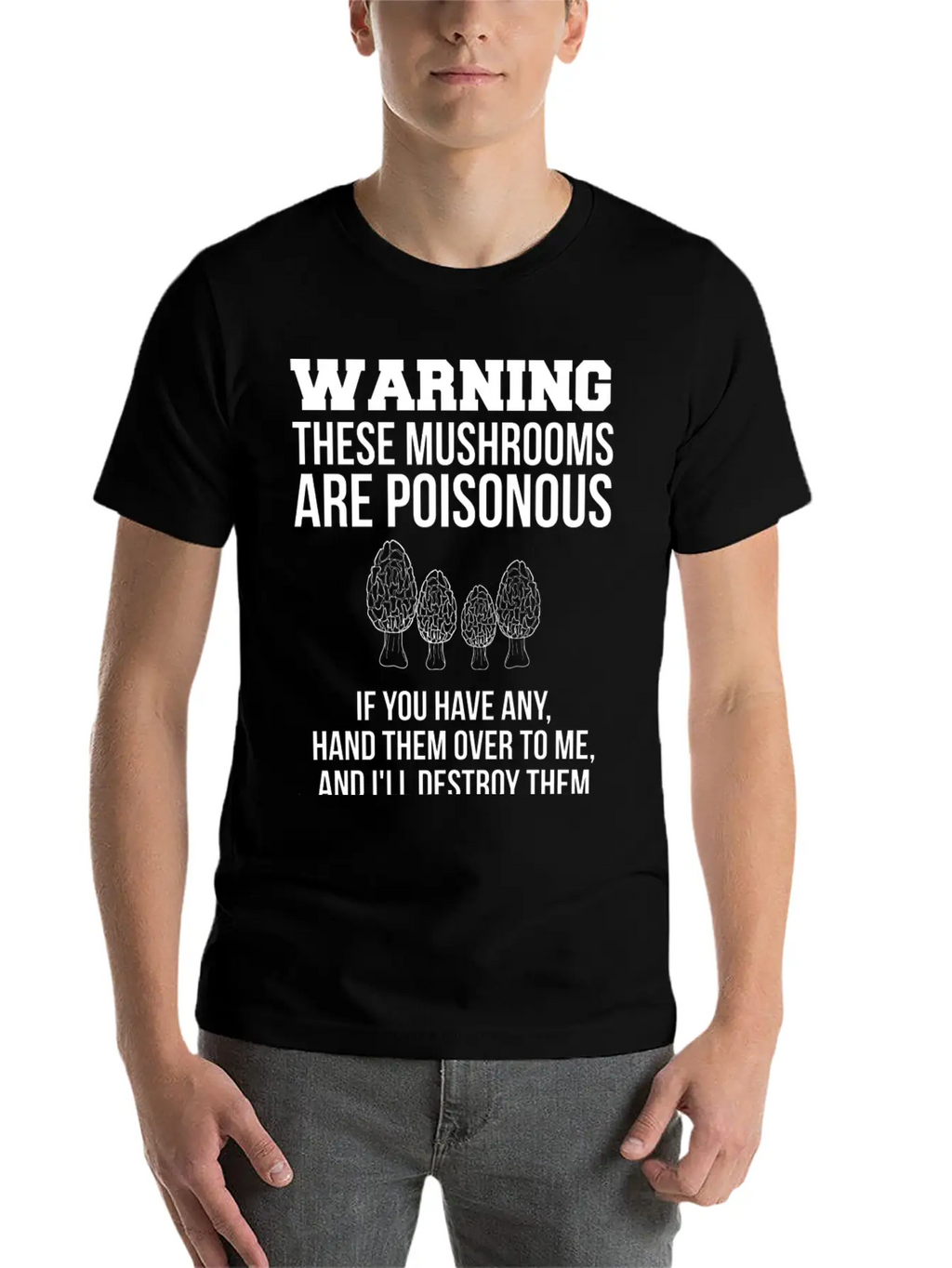 Warning These Mushrooms Are Poisonous Mushroom Unisex Casual T-Shirt – Clean Design For Daily Comfort