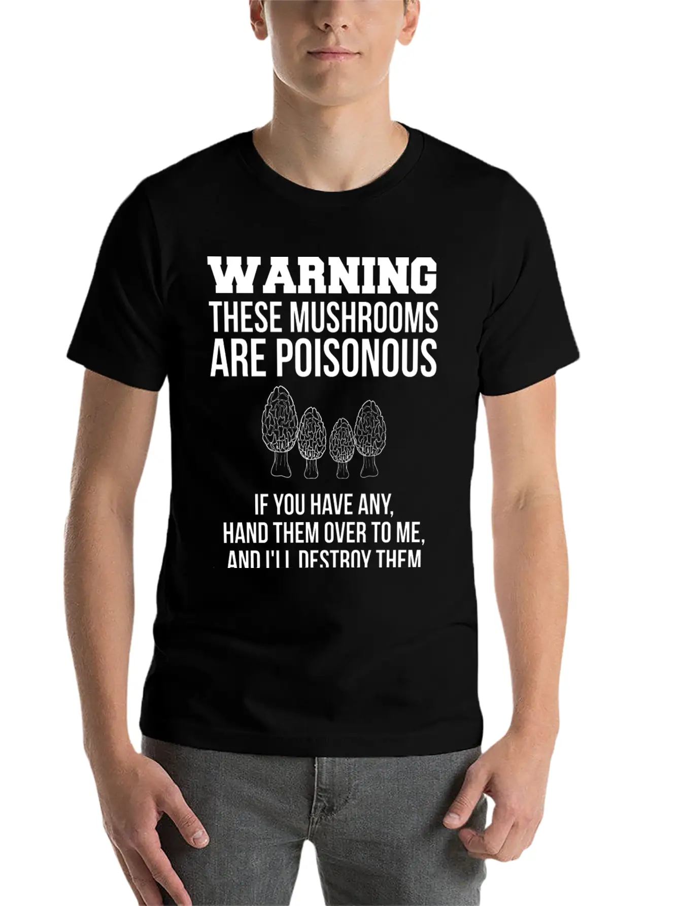Warning These Mushrooms Are Poisonous Mushroom Unisex Casual T-Shirt – Clean Design For Daily Comfort