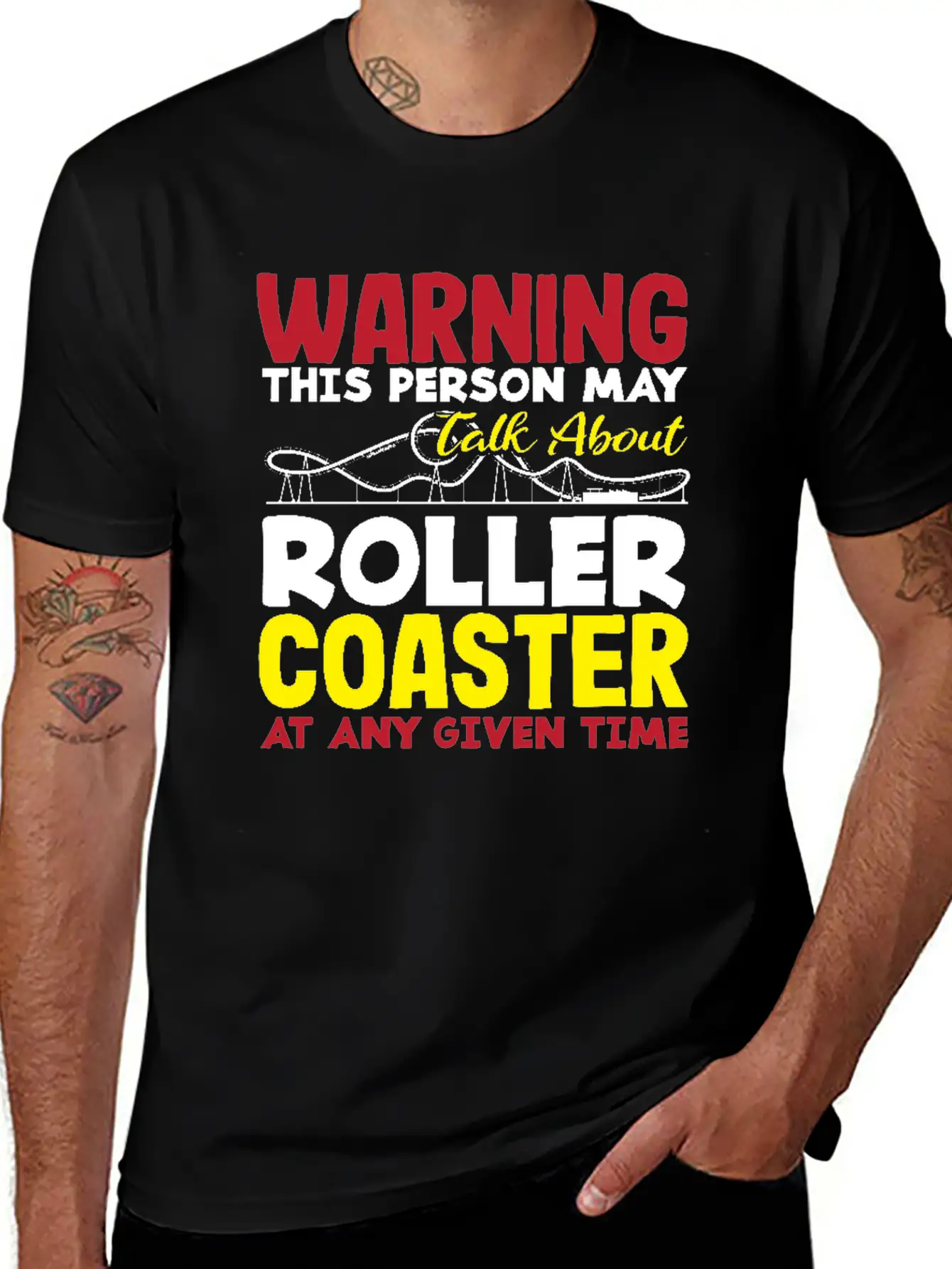 Warning This Person May Talk About Roller Coaster Classic Cotton Tee – Unisex Comfort For Any Season