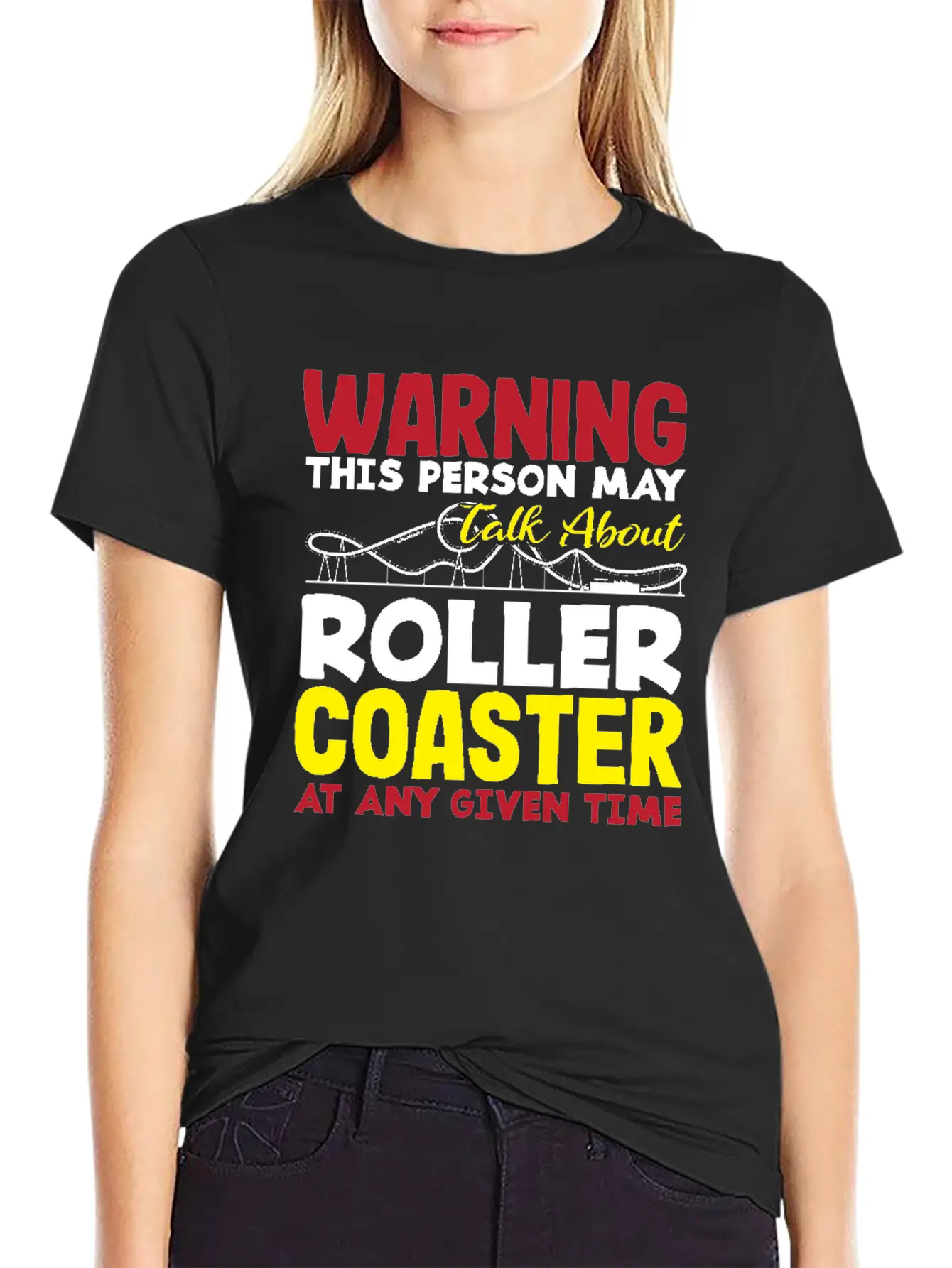 Warning This Person May Talk About Roller Coaster Classic Cotton Tee – Unisex Comfort For Any Season