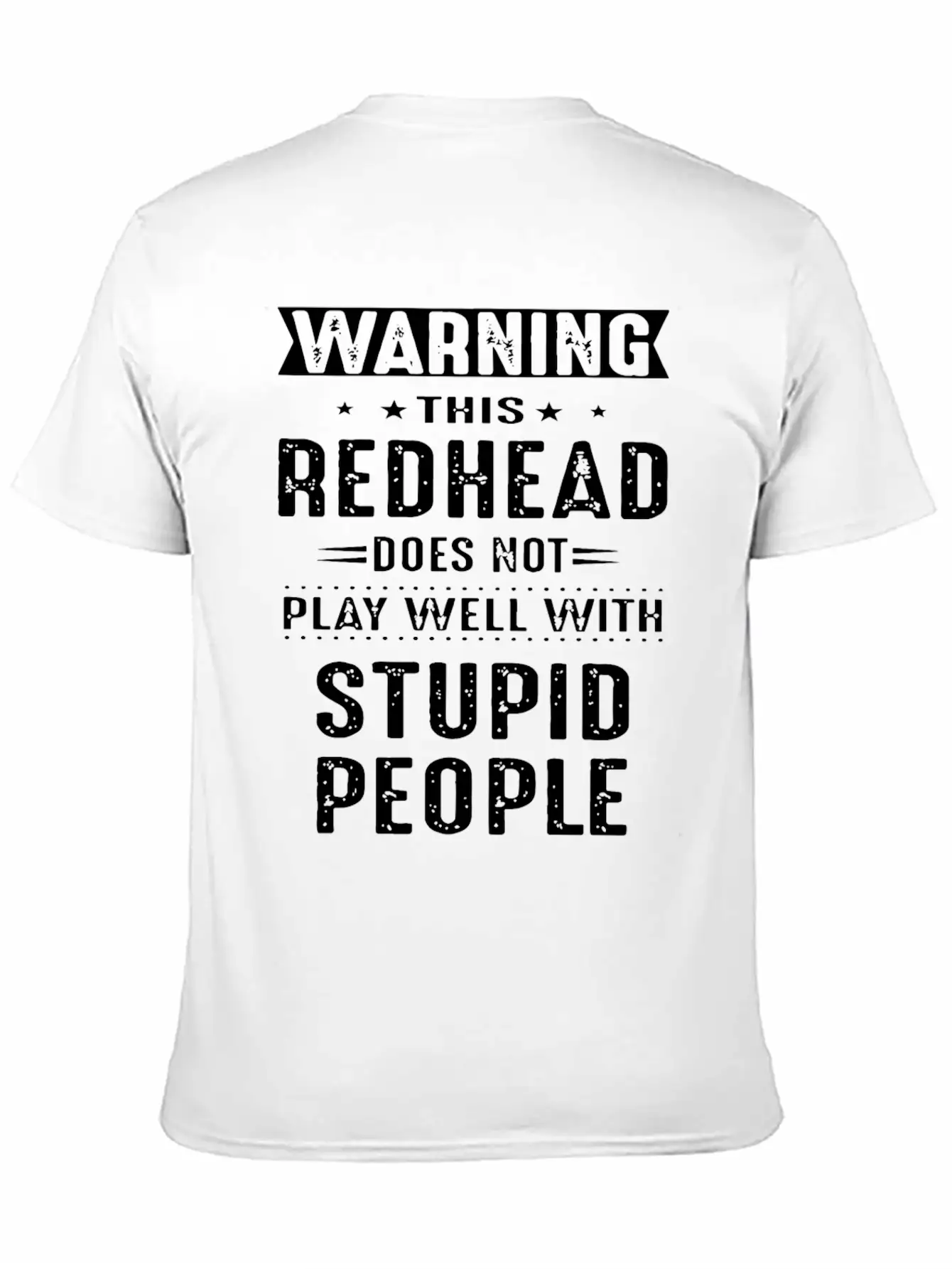 Warning This Redhead Does Not Play Well With Stupi Timeless Short Sleeve Tee – Comfy And Minimalist Design