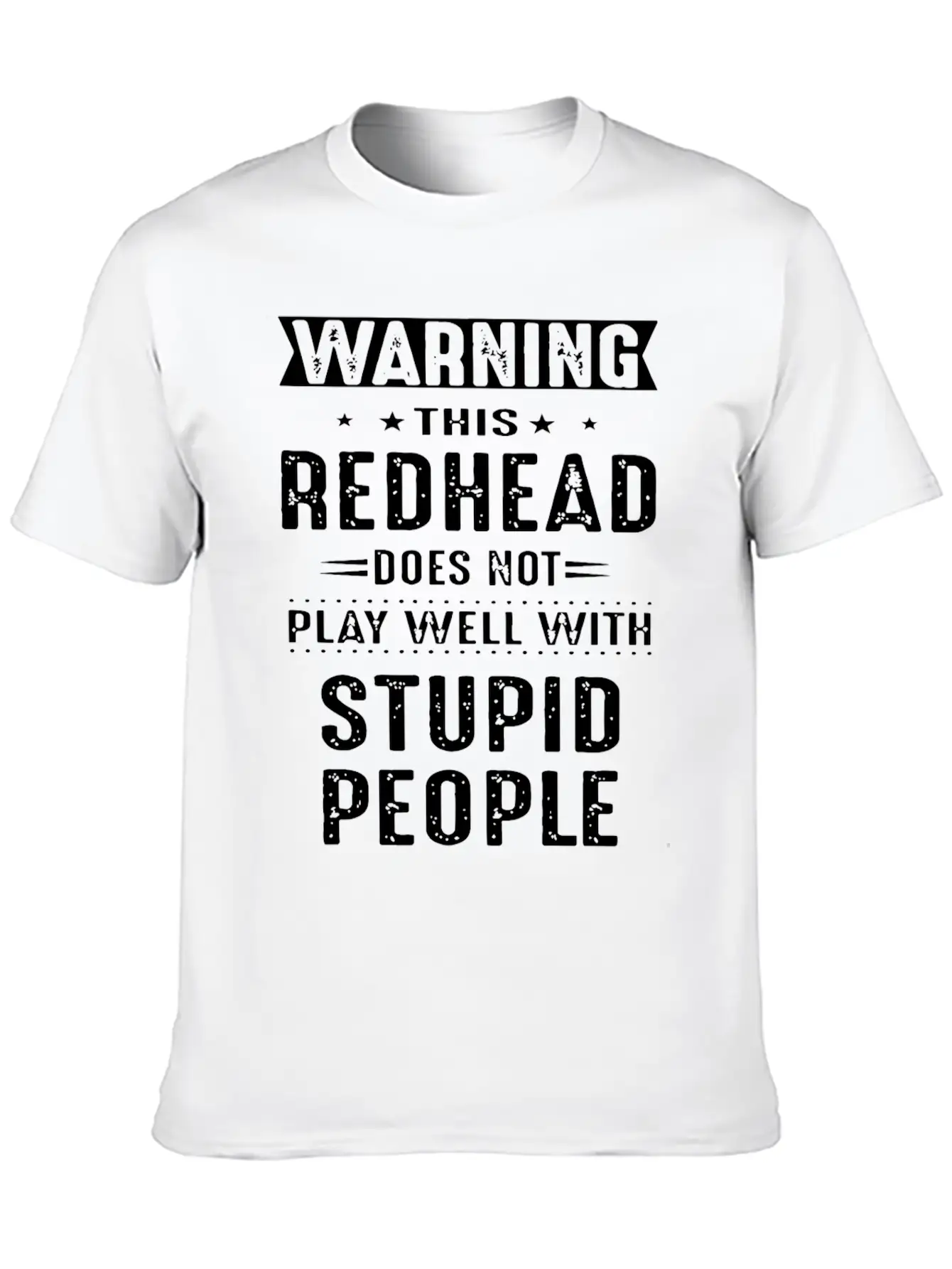 Warning This Redhead Does Not Play Well With Stupi Timeless Short Sleeve Tee – Comfy And Minimalist Design
