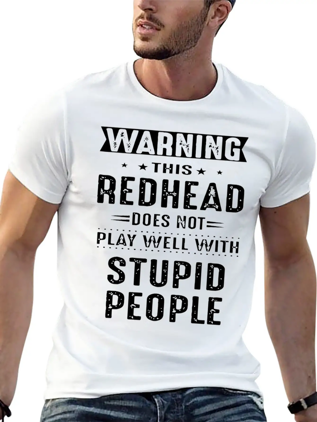 Warning This Redhead Does Not Play Well With Stupi Timeless Short Sleeve Tee – Comfy And Minimalist Design