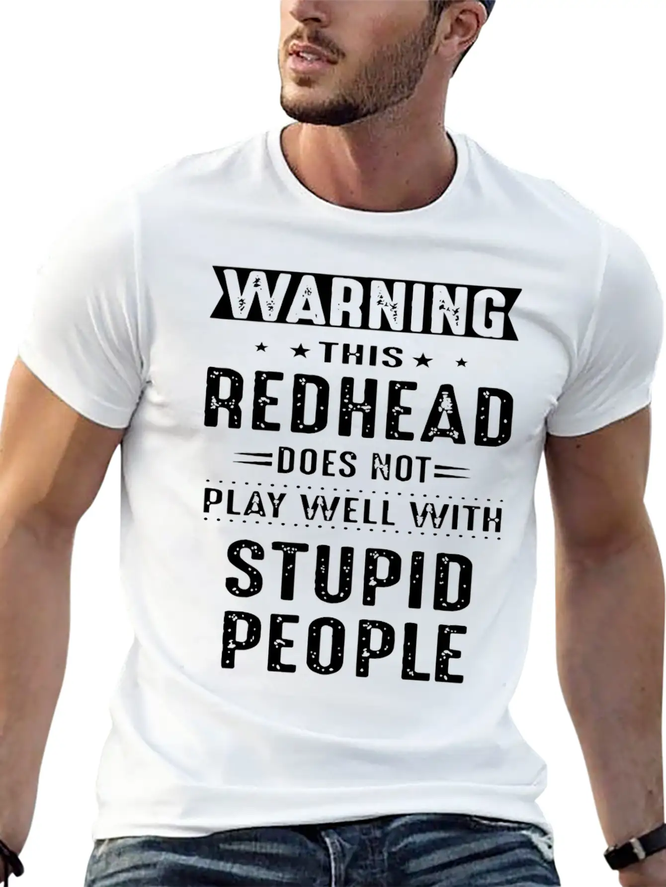 Warning This Redhead Does Not Play Well With Stupi Timeless Short Sleeve Tee – Comfy And Minimalist Design