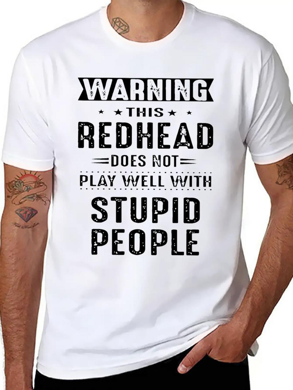 Warning This Redhead Does Not Play Well With Stupi Timeless Short Sleeve Tee – Comfy And Minimalist Design
