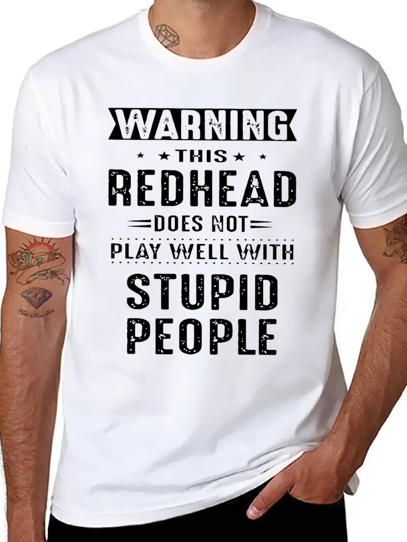 Warning This Redhead Does Not Play Well With Stupi Timeless Short Sleeve Tee – Comfy And Minimalist Design
