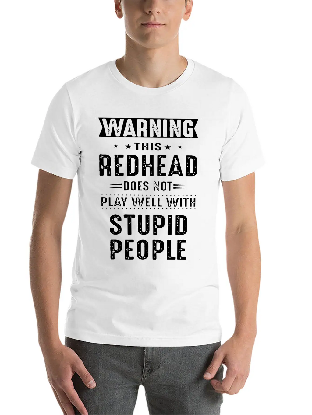 Warning This Redhead Does Not Play Well With Stupi Timeless Short Sleeve Tee – Comfy And Minimalist Design