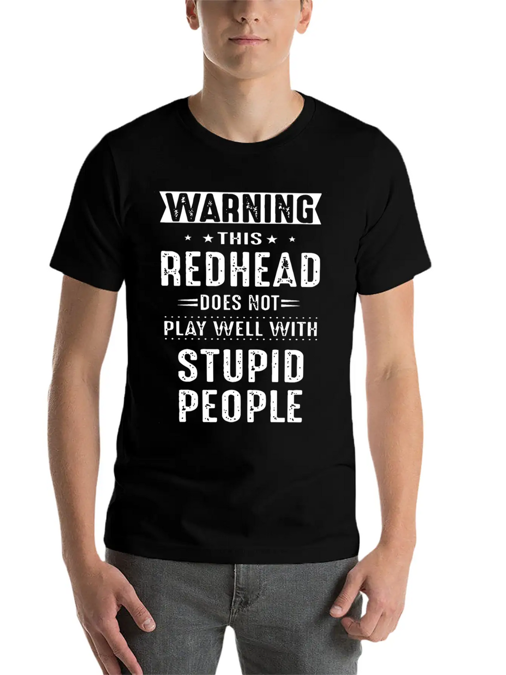 Warning This Redhead Does Not Play Well With Stupi Timeless Short Sleeve Tee – Comfy And Minimalist Design