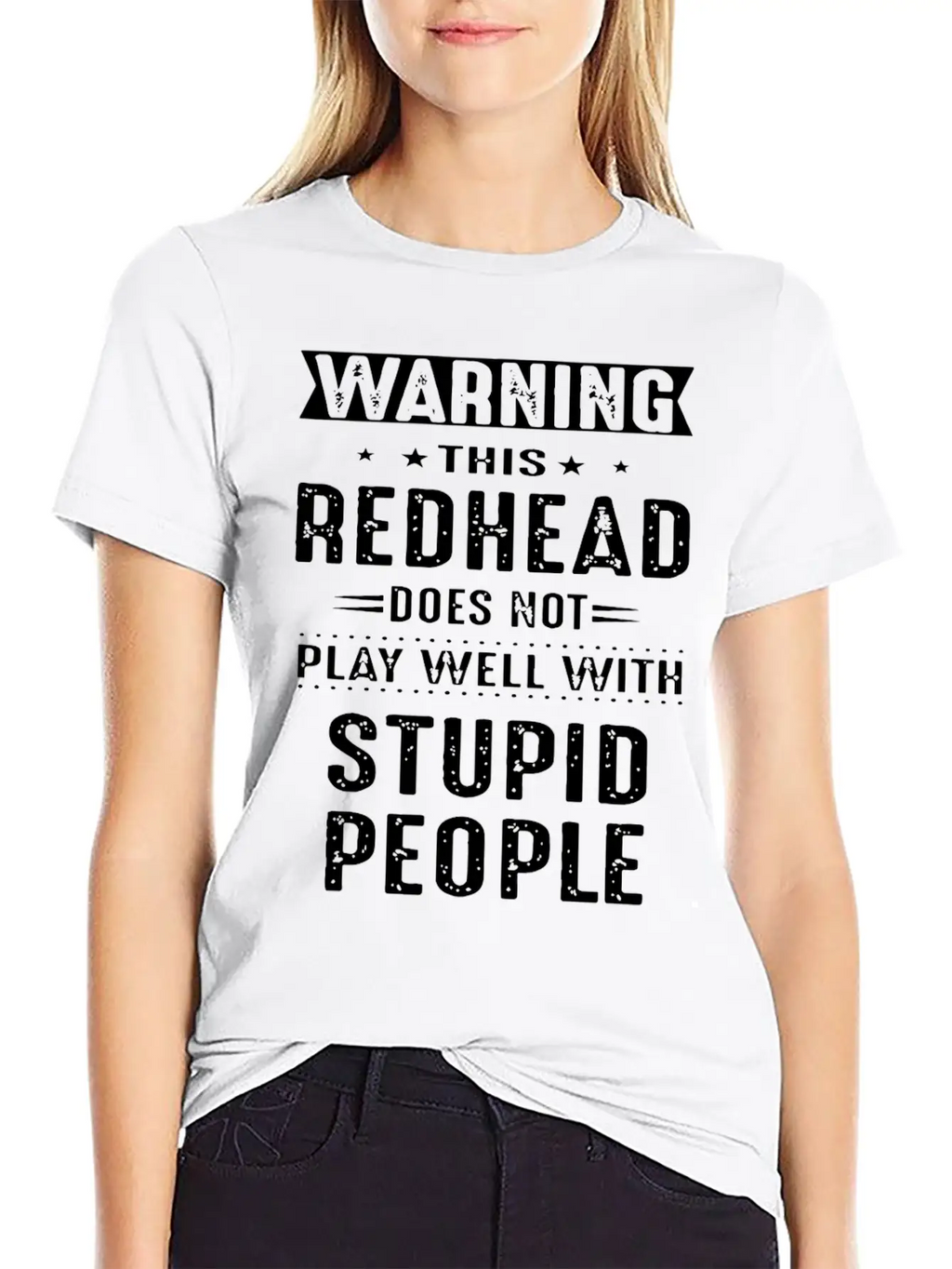 Warning This Redhead Does Not Play Well With Stupi Timeless Short Sleeve Tee – Comfy And Minimalist Design