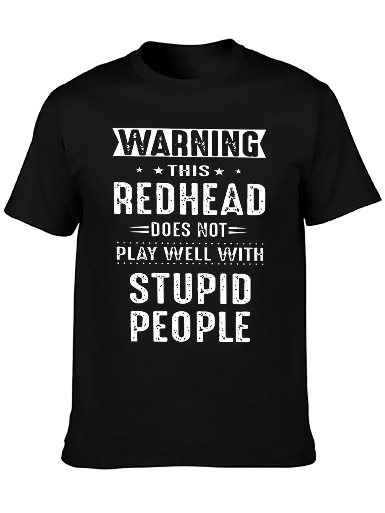 Warning This Redhead Does Not Play Well With Stupi Timeless Short Sleeve Tee – Comfy And Minimalist Design
