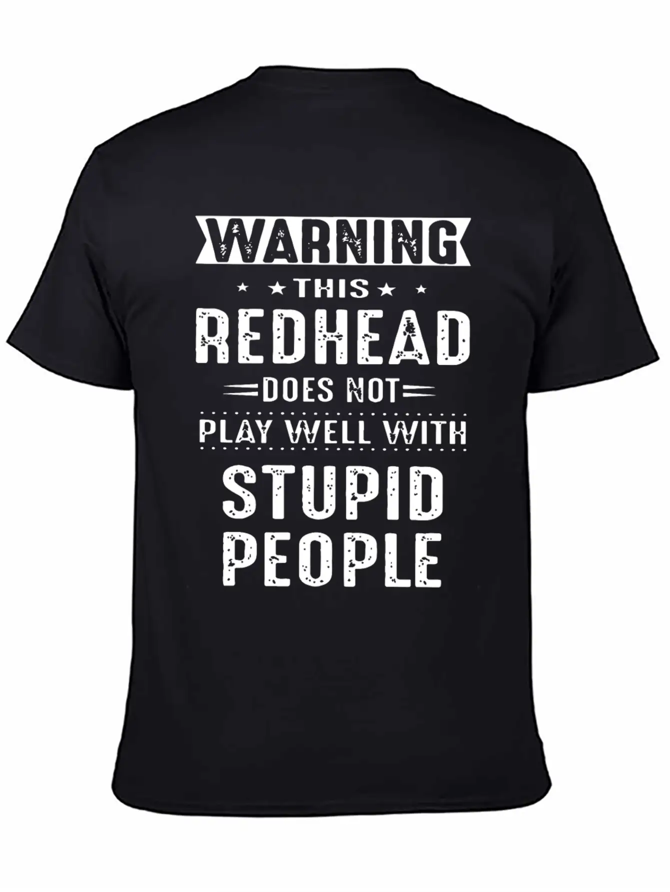 Warning This Redhead Does Not Play Well With Stupi Timeless Short Sleeve Tee – Comfy And Minimalist Design