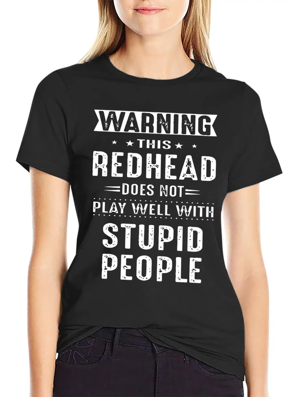 Warning This Redhead Does Not Play Well With Stupi Timeless Short Sleeve Tee – Comfy And Minimalist Design