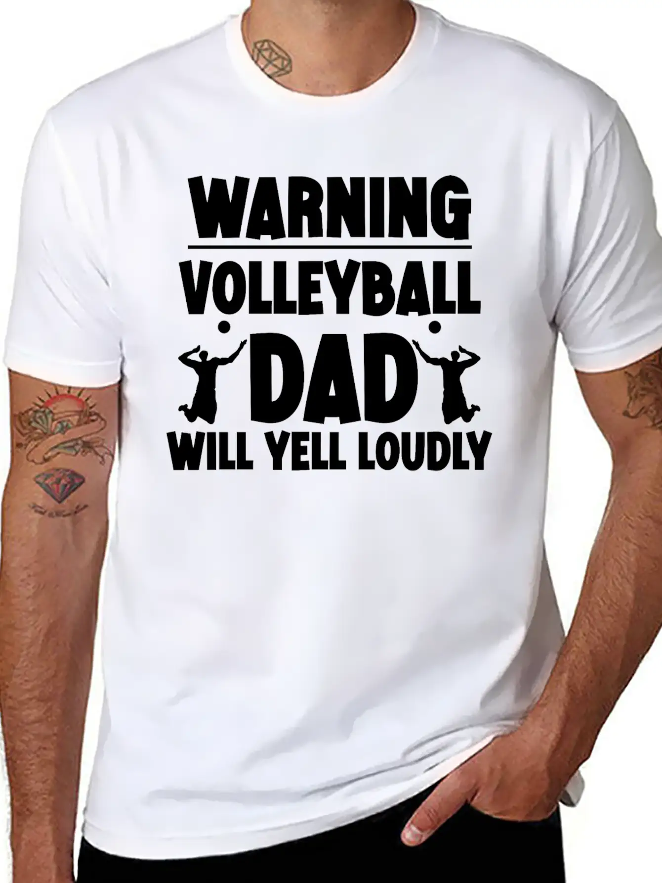 Warning, Volleyball Dad Will Yell Loudly 5 Breathable Soft Cotton T-Shirt – Timeless Casual Look
